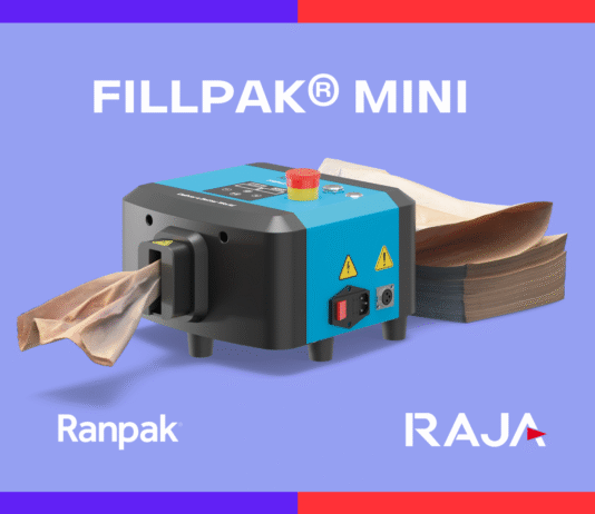 RAJA predstavuje inovatívny FillPak® Mini – najkompaktnejší stroj na papierovú výplň na trhu
